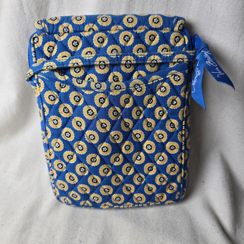 Vera Bradley Riviera‎ Blue Mini Hipster Crossbody Purse Shoulder Bag Retired - Picture 2 of 5